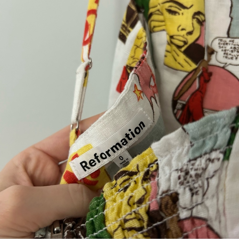 Reformation Huckleberry Pop Art Printed Mini Dress - Picture 6 of 7